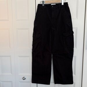 TNA wide leg cargo jeans, black waist 15 inches inseam 27 inches